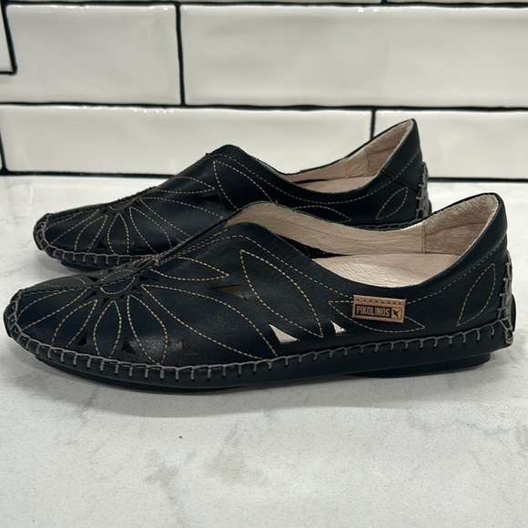 Pikolinos Jerez Womens EU 36 US 6 Black Leather Loafer Shoes Driving Moccasin - Picture 4 of 16